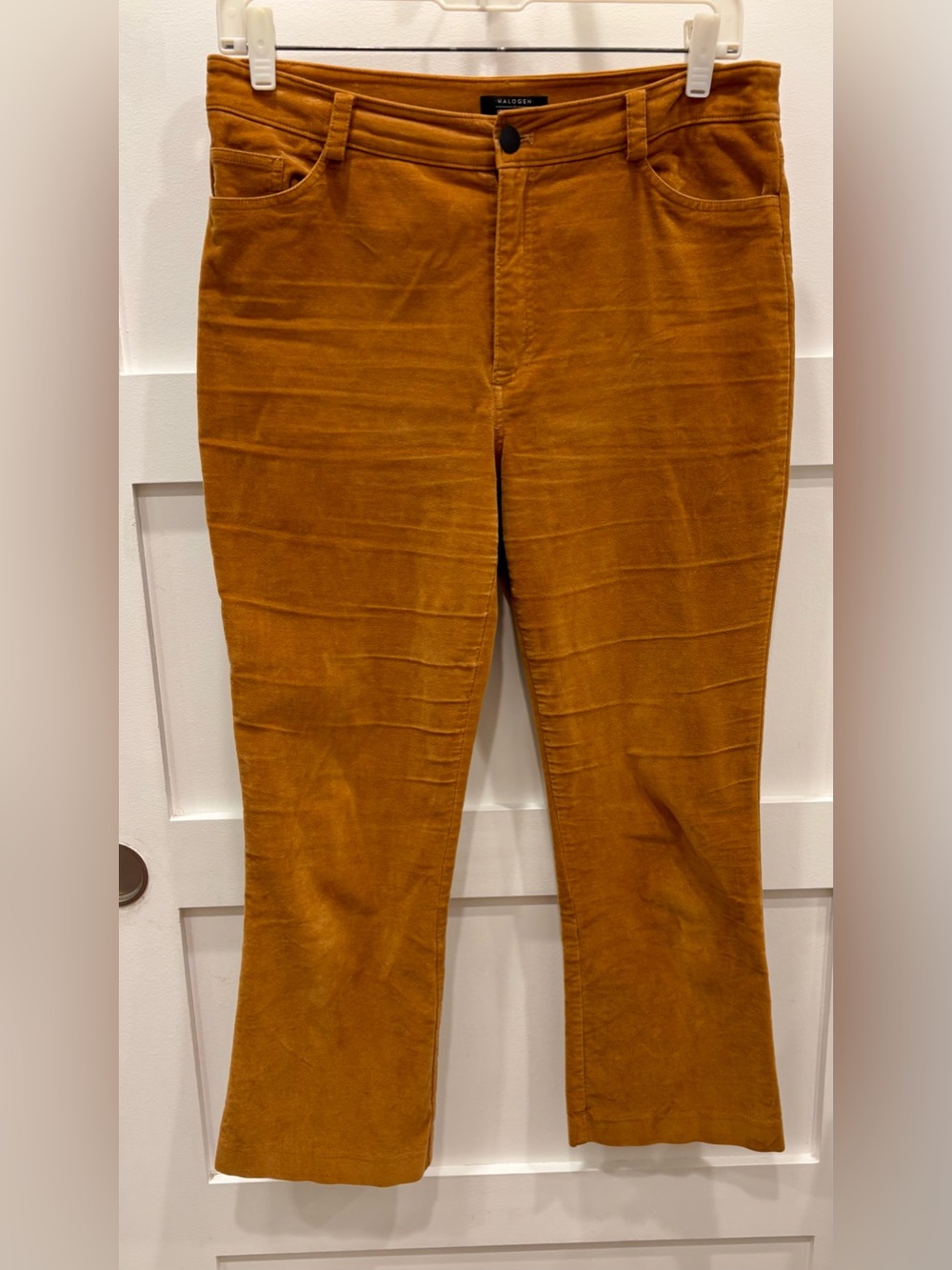 Halogen Burnt Orange Corduroy Boot Cut Jeans